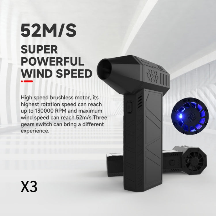 130000R PM52+M/S Brushless Motor Industrial Dust Blowing Turbo Fan(Black) - HoMEdemic™ 