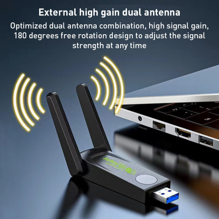 1300Mbps Dual Frequency USB Network Adapter WiFi Transmitter Receiver - HoMEdemic™ 