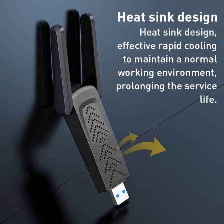 1300Mbps Dual Frequency USB Network Adapter WiFi Transmitter Receiver - HoMEdemic™ 