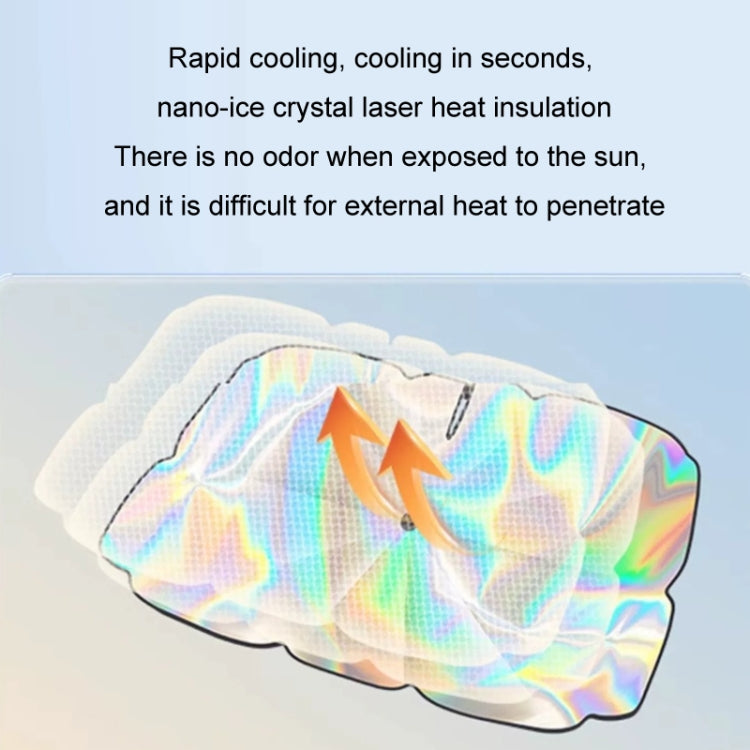 145x80cm Car Front Windshield Sun Protection Laser Sunshade Blinds, Style: Double Circle Sun Visor - HoMEdemic™ 
