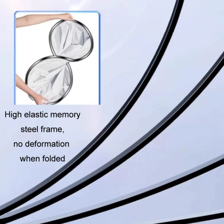 145x80cm Car Front Windshield Sun Protection Laser Sunshade Blinds, Style: Double Circle Sun Visor - HoMEdemic™ 