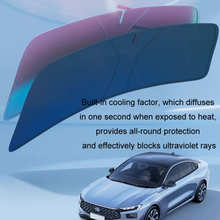 145x80cm Car Front Windshield Sun Protection Laser Sunshade Blinds, Style: Double Circle Sun Visor - HoMEdemic™ 
