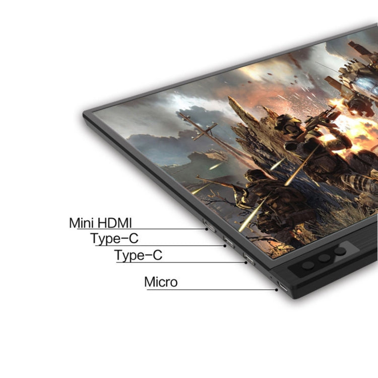 15.6 inch 1080P 178 Degree Wide Angle HD Portable Display Device for Desktop Computer / Game Console / Simultaneous Screen / PS4 / PS3 / XBox, with Mini HDMI & Micro USB & 2 USB-C / Type-C Interfaces - HoMEdemic™ 