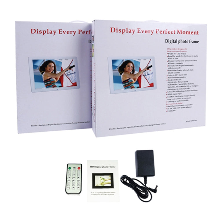 15.6 inch FHD LED Display Digital Photo Frame with Holder & Remote Control, MSTAR V53 Program, Support USB / SD Card Input - HoMEdemic™ 
