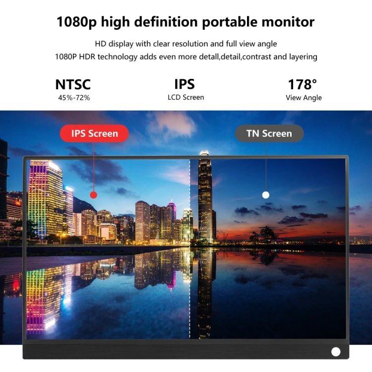 15.6 inch HDR 1080P IPS Screen Portable Monitor(No Charger) - HoMEdemic™ 