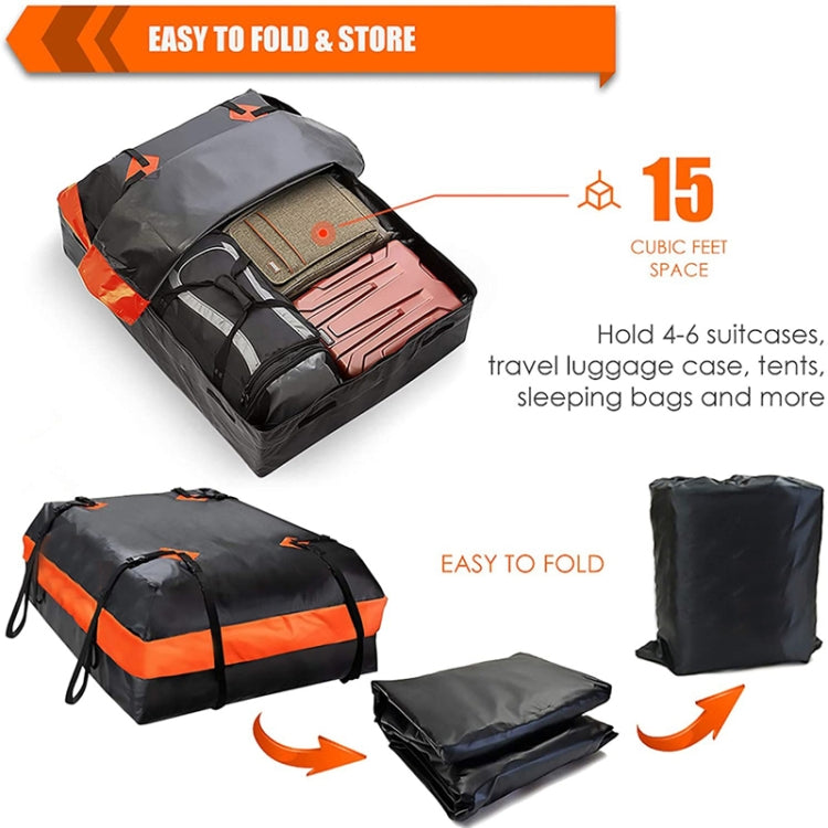 15 Cubic Feet Waterproof Car Roof Storage Luggage Bag(Black) - HoMEdemic™ 