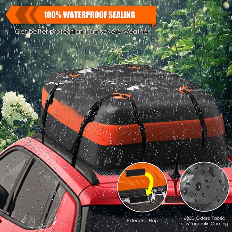 15 Cubic Feet Waterproof Car Roof Storage Luggage Bag(Black) - HoMEdemic™ 