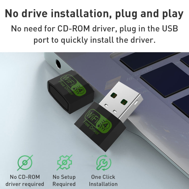 150Mbps Mini USB Wireless Network Adapter WiFi Signal Receiver - HoMEdemic™ 