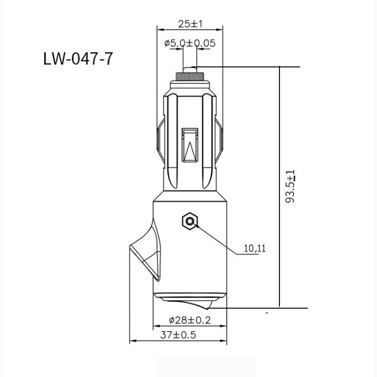 15A Car LED Indicator Light With Switch Cigarette Lighter Plug(Assembled) - HoMEdemic™ 