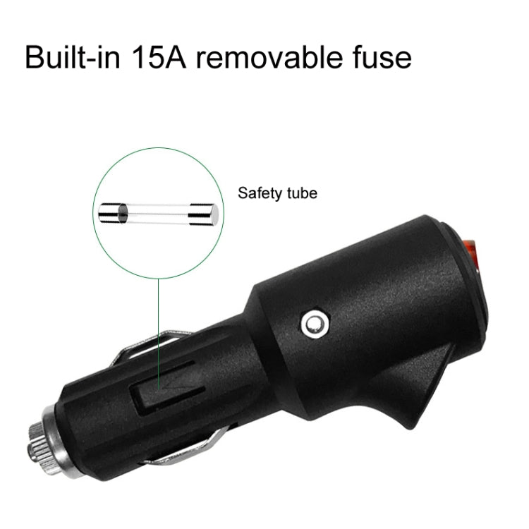 15A Car LED Indicator Light With Switch Cigarette Lighter Plug(Assembled) - HoMEdemic™ 