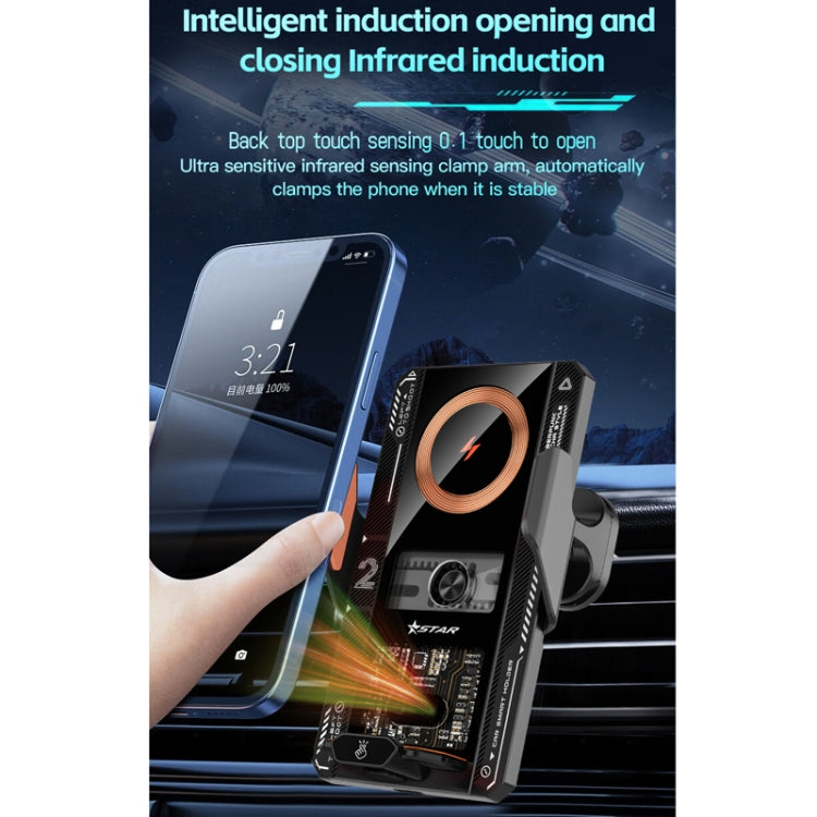 15W QI Protocol Wireless Car Charger Smart Induction Phone Holder(Silver) - HoMEdemic™ 