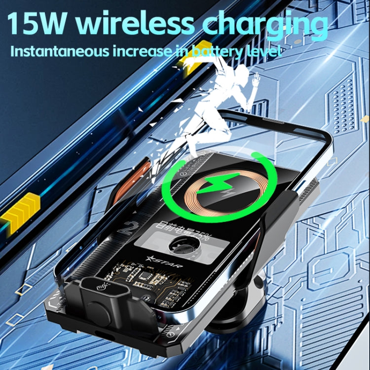 15W QI Protocol Wireless Car Charger Smart Induction Phone Holder(Silver) - HoMEdemic™ 
