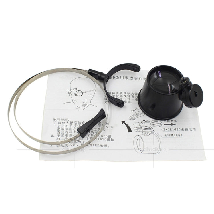 15X LED Lighted Hands-free Eye-Loupe Head Band Watch Repair Magnifier - HoMEdemic™ 