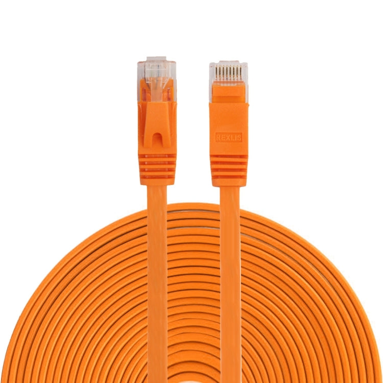 15m CAT6 Ultra-thin Flat Ethernet Network LAN Cable, Patch Lead RJ45, Length: 15m - HoMEdemic™ 