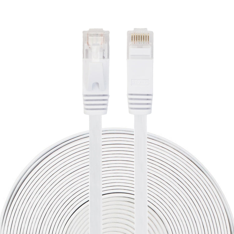 15m CAT6 Ultra-thin Flat Ethernet Network LAN Cable, Patch Lead RJ45, Length: 15m - HoMEdemic™ 