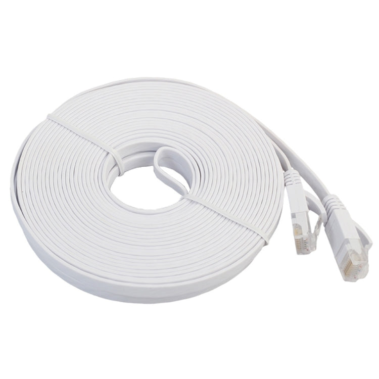 15m CAT6 Ultra-thin Flat Ethernet Network LAN Cable, Patch Lead RJ45, Length: 15m - HoMEdemic™ 