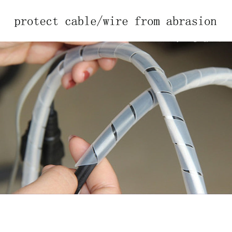 15m PE Spiral Pipes Wire Winding Organizer Tidy Tube, Nominal Diameter: 6mm, 6mm /15m Length, 6mm / 15m Length - HoMEdemic™ 