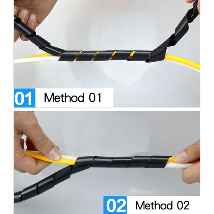 15m PE Spiral Pipes Wire Winding Organizer Tidy Tube, Nominal Diameter: 6mm, 6mm /15m Length, 6mm / 15m Length - HoMEdemic™ 