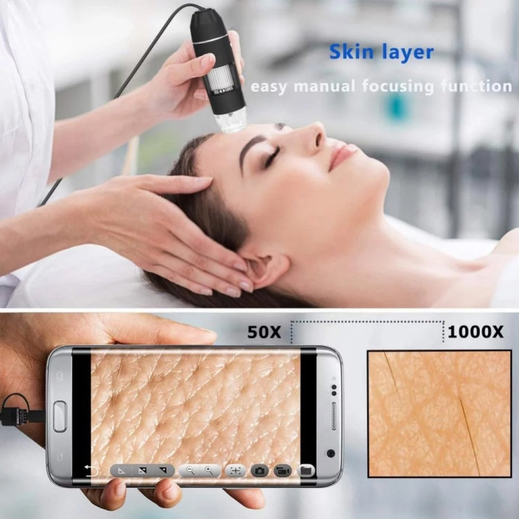 1600X Magnifier HD Image Sensor 3 in 1 USB Digital Microscope with 8 LED & Professional Stand - HoMEdemic™ 