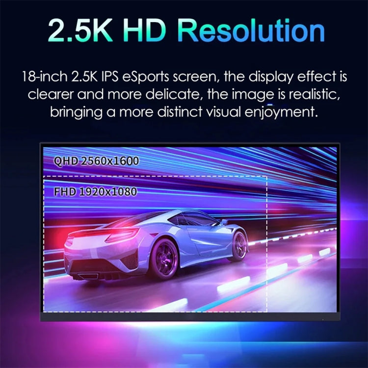 18 inch HDR 2560x1600P IPS Screen Portable Monitor(US Plug) - HoMEdemic™ 