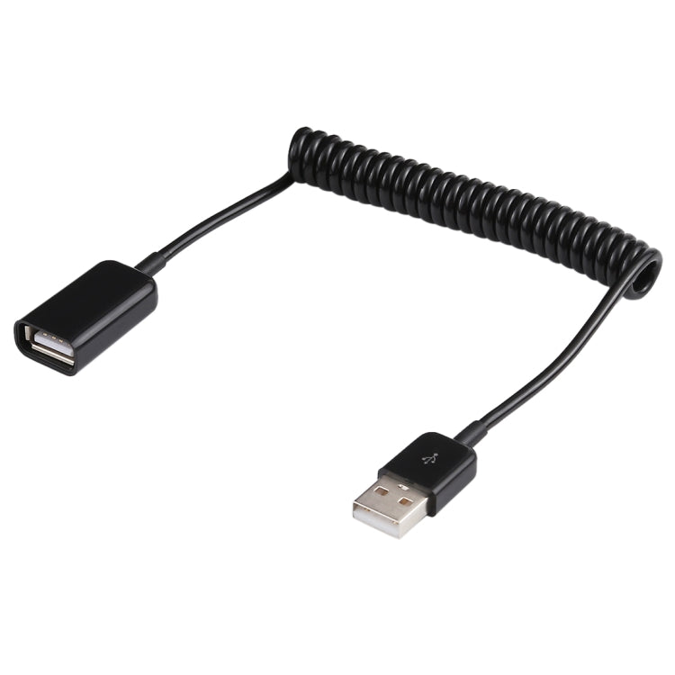1m USB-A Male to USB-A Female Spring Coiled Cable, AM to AF, Length: 1.0m - HoMEdemic™ 