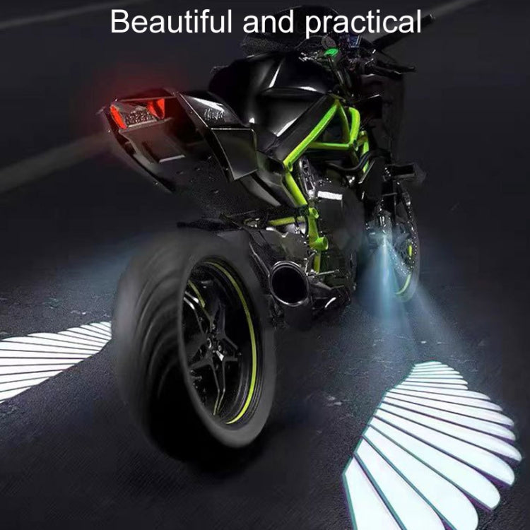 1pair Motorcycle Angel Wings Welcome Light LED Chassis Modified Wings Projector Light(Blue) - HoMEdemic™ 