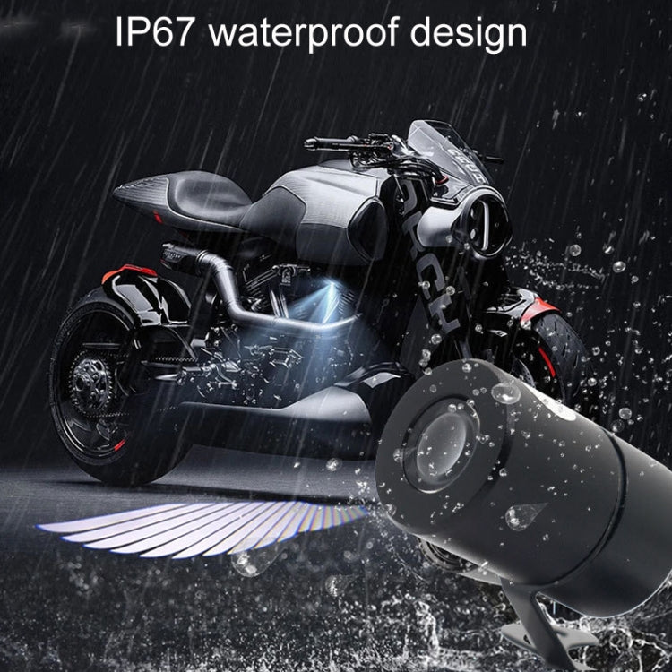 1pair Motorcycle Angel Wings Welcome Light LED Chassis Modified Wings Projector Light(Red) - HoMEdemic™ 