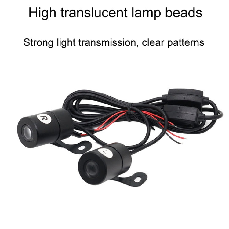 1pair Motorcycle Angel Wings Welcome Light LED Chassis Modified Wings Projector Light(White) - HoMEdemic™ 