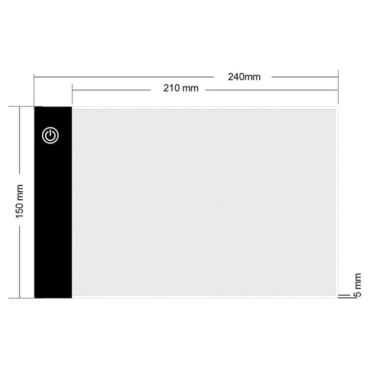 2.2W 5V LED Three Level of Brightness Dimmable A5 Acrylic USB Copy Boards Anime Sketch Drawing Sketchpad - HoMEdemic™ 