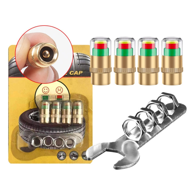2.4BAR Vehicle Tire Pressure Monitoring Warning Cap, 规格: Anti-theft with Wrench - HoMEdemic™ 