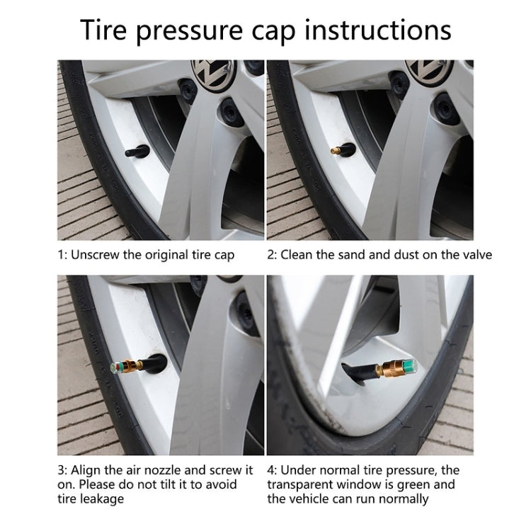 2.4BAR Vehicle Tire Pressure Monitoring Warning Cap, 规格: Anti-theft with Wrench - HoMEdemic™ 