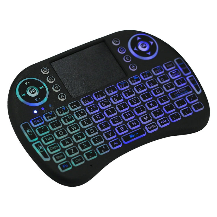 2.4GHz Mini i8 Wireless QWERTY Keyboard with Colorful Backlight & Touchpad & Multimedia Control for PC, Android TV BOX, X-BOX Player, Smartphones(Black) - HoMEdemic™ 
