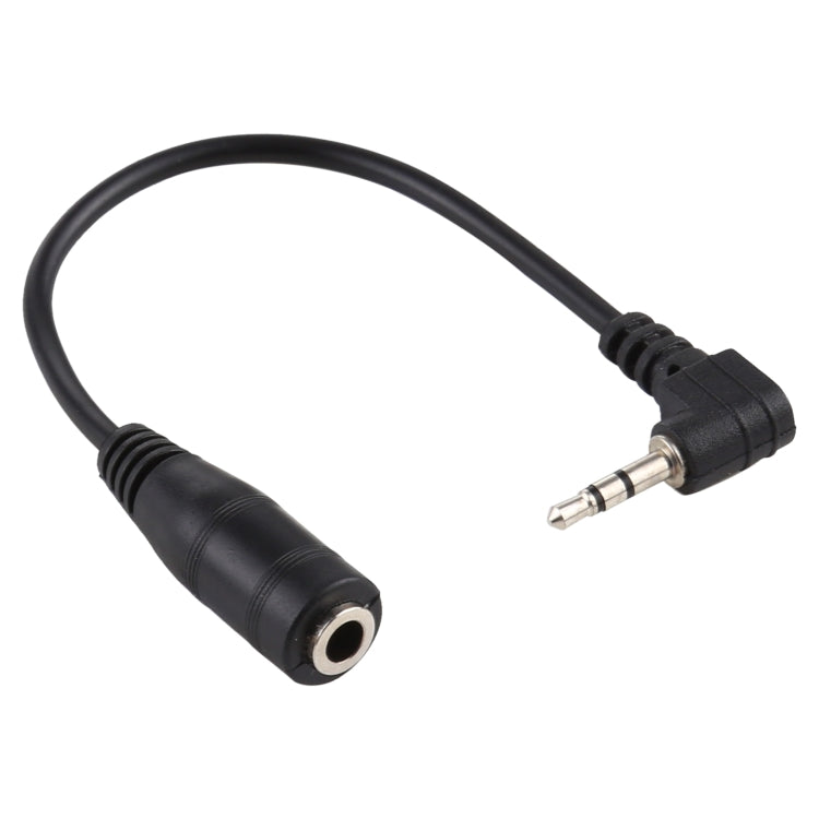2.5mm Right Angle Male Plug to 3.5mm Female Jack Stereo AUX Audio DC Power Adapter Converter Cable, Length: 14cm - HoMEdemic™ 