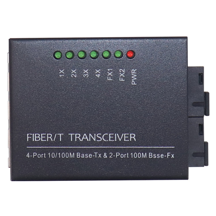 2 Fiber Port & 4 LAN Port 10/100M Ethernet Switch Fiber Optic Switch - HoMEdemic™ 