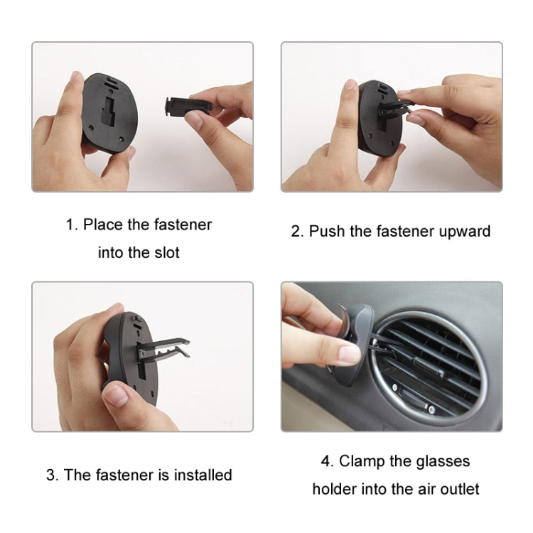 2 In 1 Car Glasses Holder Air Outlet Sun Visor Bill Holder(DM-113) - HoMEdemic™ 