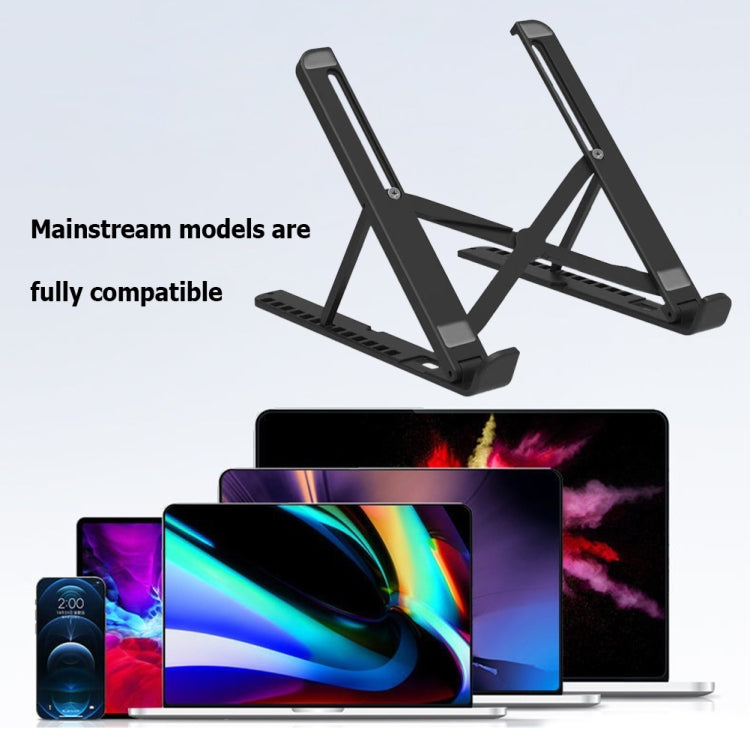 2 In 1 Laptop Mobile Phone Stand Heightening Cooling Stand(Black) - HoMEdemic™ 