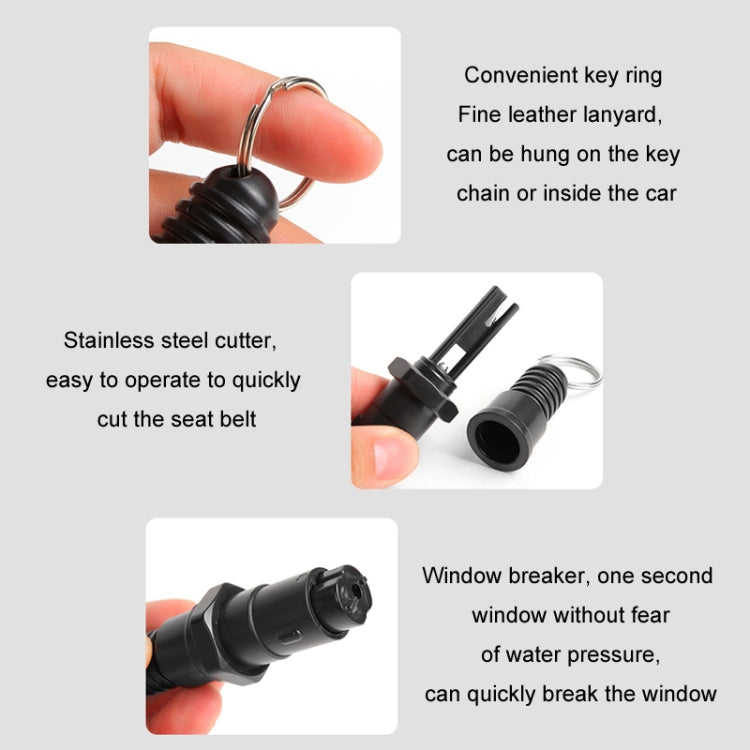 2 In 1 Mini Car Safety Hammer Seat Belt Cutter(Random Color Delivery) - HoMEdemic™ 