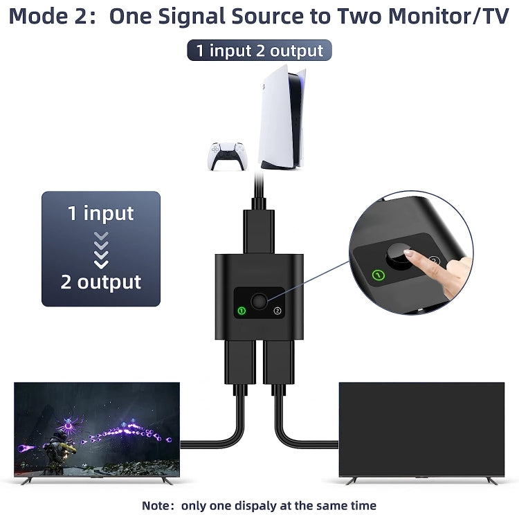 2 In 1 Out 4K HD Video Bi-Direction HDMI Switcher - HoMEdemic™ 