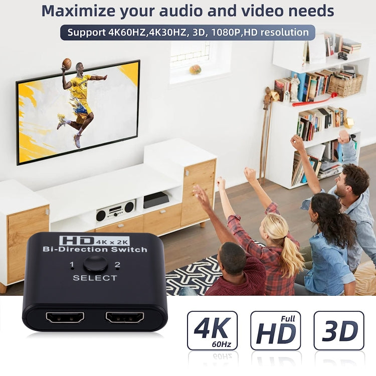 2 In 1 Out 4K HD Video Bi-Direction HDMI Switcher - HoMEdemic™ 
