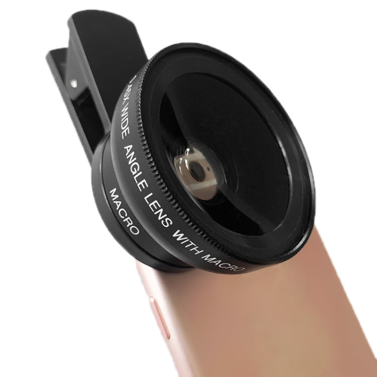 2 PCS 0.45X Ultra-Wide-Angle Macro Combination Mobile Phone External Lens With Clip, Black, Rose Gold, Gold - HoMEdemic™ 