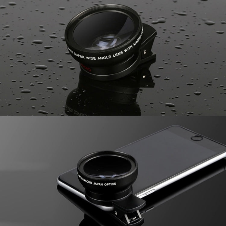 2 PCS 0.45X Ultra-Wide-Angle Macro Combination Mobile Phone External Lens With Clip, Black, Rose Gold, Gold - HoMEdemic™ 