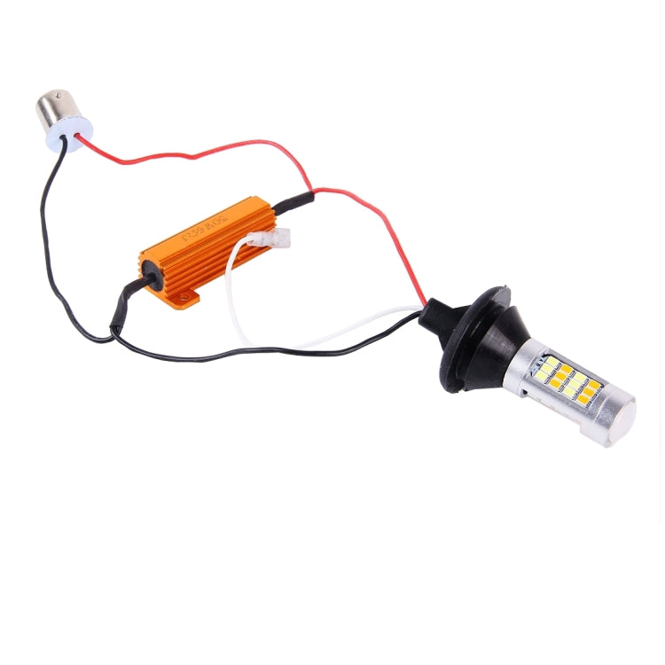 2 PCS 1156/BA15S/BAU15S 10W 1000 LM 6000K White + Yellow Light DRL&Turn Light with 42 SMD-2835-LED Lamp，DC 12-24V, 1156 42 SMD-2835-LED Lamp - HoMEdemic™ 