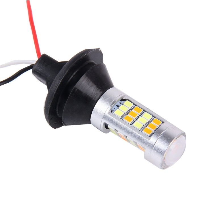 2 PCS 1156/BA15S/BAU15S 10W 1000 LM 6000K White + Yellow Light DRL&Turn Light with 42 SMD-2835-LED Lamp，DC 12-24V, 1156 42 SMD-2835-LED Lamp - HoMEdemic™ 