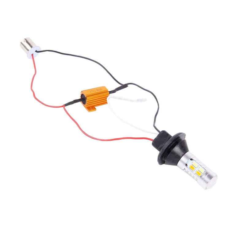 2 PCS 1156/BA15S/BAU15S 10W 1000LM 6000K White + Yellow Light DRL&Turn Light with 20 SMD-5730-LED Lamps，DC 12-24V, 1156 20 SMD-5730-LED Lamps - HoMEdemic™ 