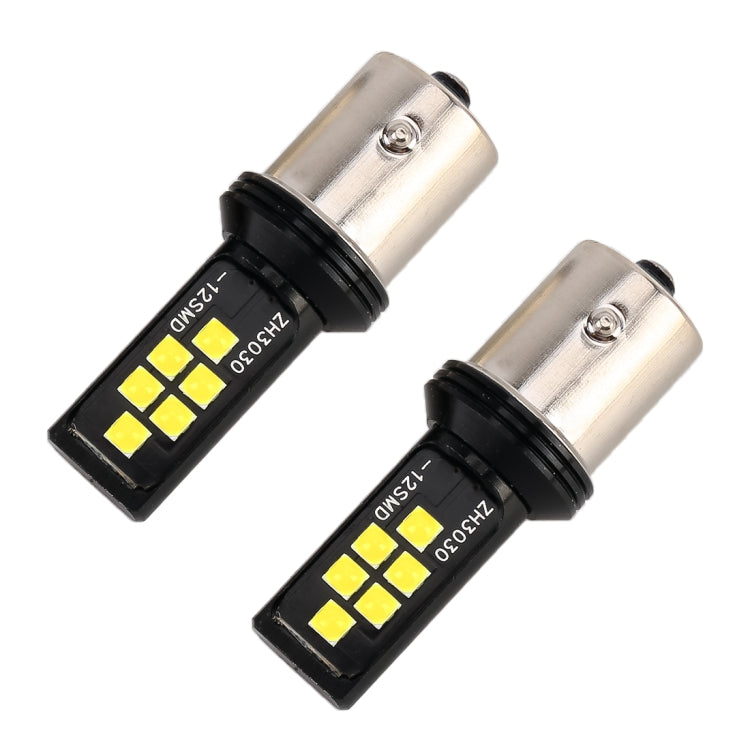 2 PCS 1156 DC9-16V / 3.5W Car Auto Turn Lights 12LEDs SMD-ZH3030 Lamps, with Constant Current, 1156 (White Light), 1156 - HoMEdemic™ 