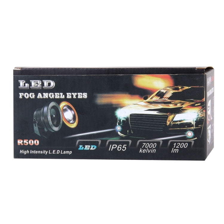 2 PCS 2.5 inch DC12-24V 10W 900LM 6500K Car Angel Eyes Fog Lamp Foglight, Cable Length: 20cm(White Light + White Light), 2.5 inch 10W 900LM/6500K  White+White - HoMEdemic™ 