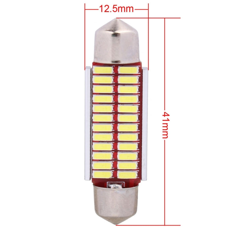 2 PCS 41mm 2W 240LM White Light 24 LED SMD 4014 Error Free License Plate Lights Car Light Bulb, 41mm - HoMEdemic™ 