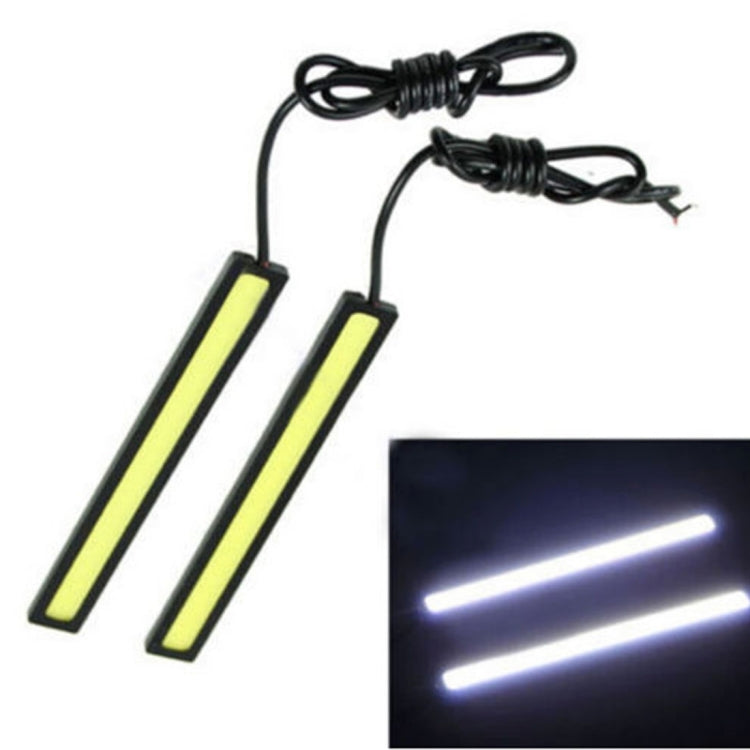 2 PCS 6W 400 LM 6000K DRL COB White Light Bar Car Light Source Waterproof Daytime Running Lights, DC 12V, White Light+6W 400LM/6000K - HoMEdemic™ 
