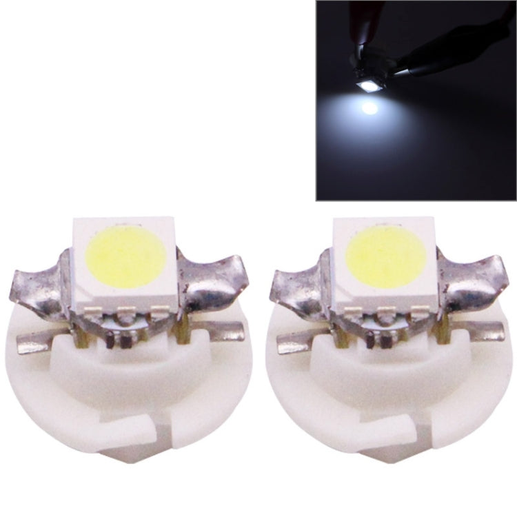 2 PCS B8.4 0.2W 12LM 1 LED SMD 5050 LED Instrument Light Bulb Dashboard Light for Vehicles, DC 12V, 0.2W B8.4 - HoMEdemic™ 