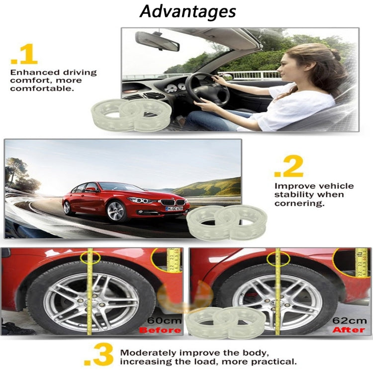 2 PCS Car Auto E Type Shock Absorber Spring Bumper Power Cushion Buffer, Spring Spacing: 17mm, Colloid Height: 38mm, E  Type（Spring Spacing: 17mm, Height: 38mm） - HoMEdemic™ 